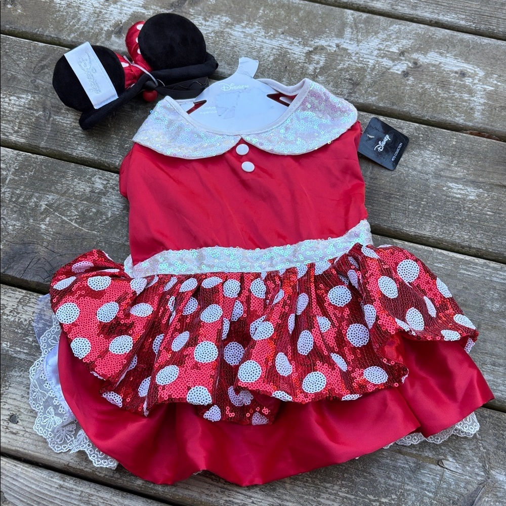 NWT Disney Minnie Mouse Pet Costume 9-12 lbs